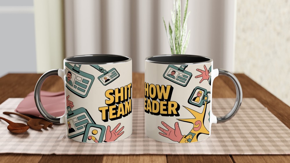 Shit Show Team Leader Funny Office Mug — view 9