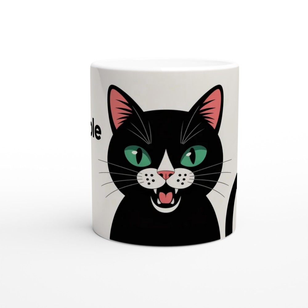 Funny Cat Mug | Ew People Black Cat Gift | Humorous Cat Lover Present | Rude Mug for Best Friend — view 11