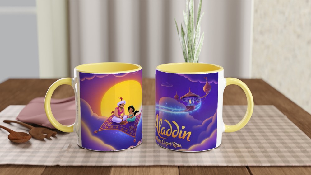 Aladdin Mug | 'Magic Carpet Ride' Quote | Musical Theatre Gift | Anniversary Present for Couples — view 8