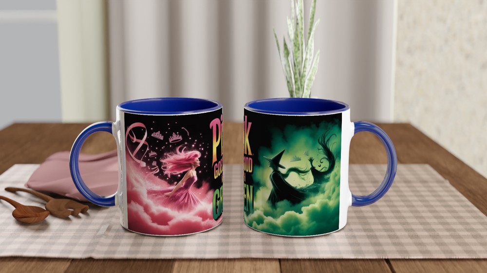 Pink Goes Good With Green - Witch and Princess Mug — view 4