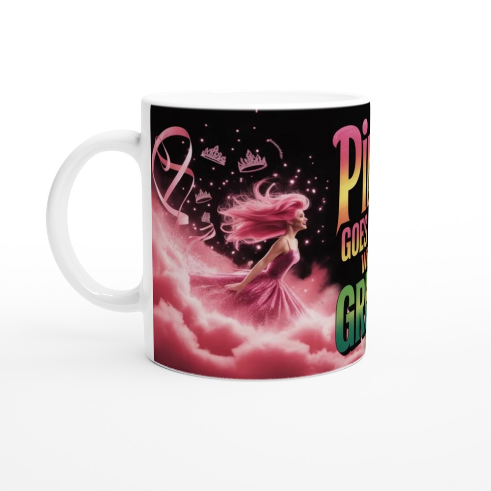 Pink Goes Good With Green - Witch and Princess Mug — view 10