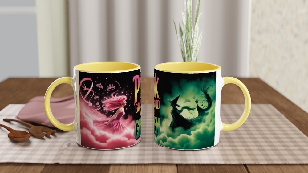 Pink Goes Good With Green - Witch and Princess Mug — view 8