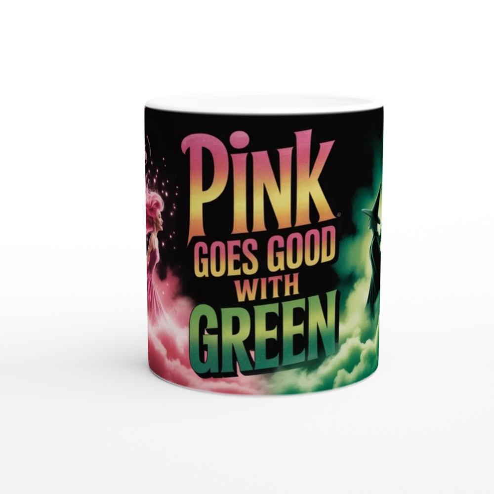 Pink Goes Good With Green - Witch and Princess Mug — view 11
