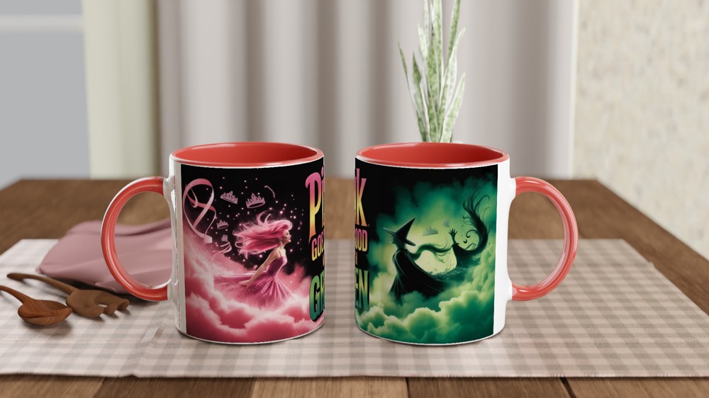 Pink Goes Good With Green - Witch and Princess Mug — view 7