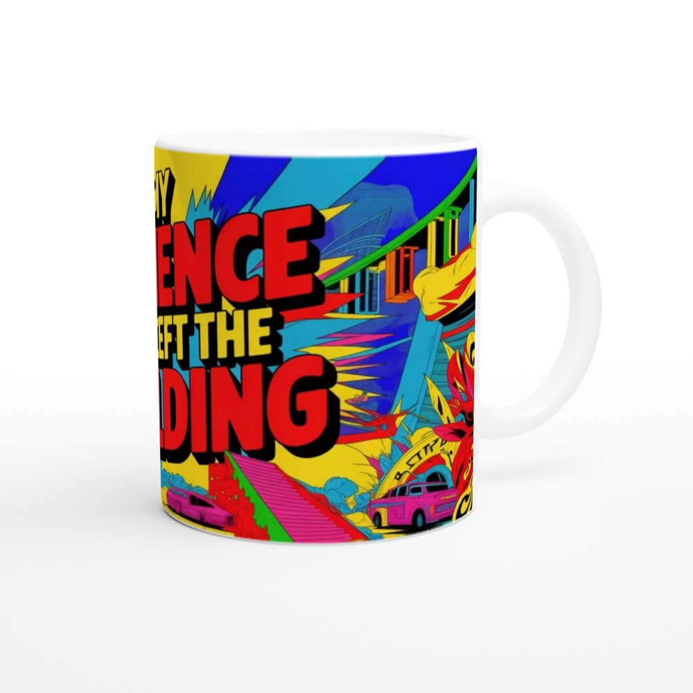 My Patience Has Left The Building Comic Pop Art Mug — view 12