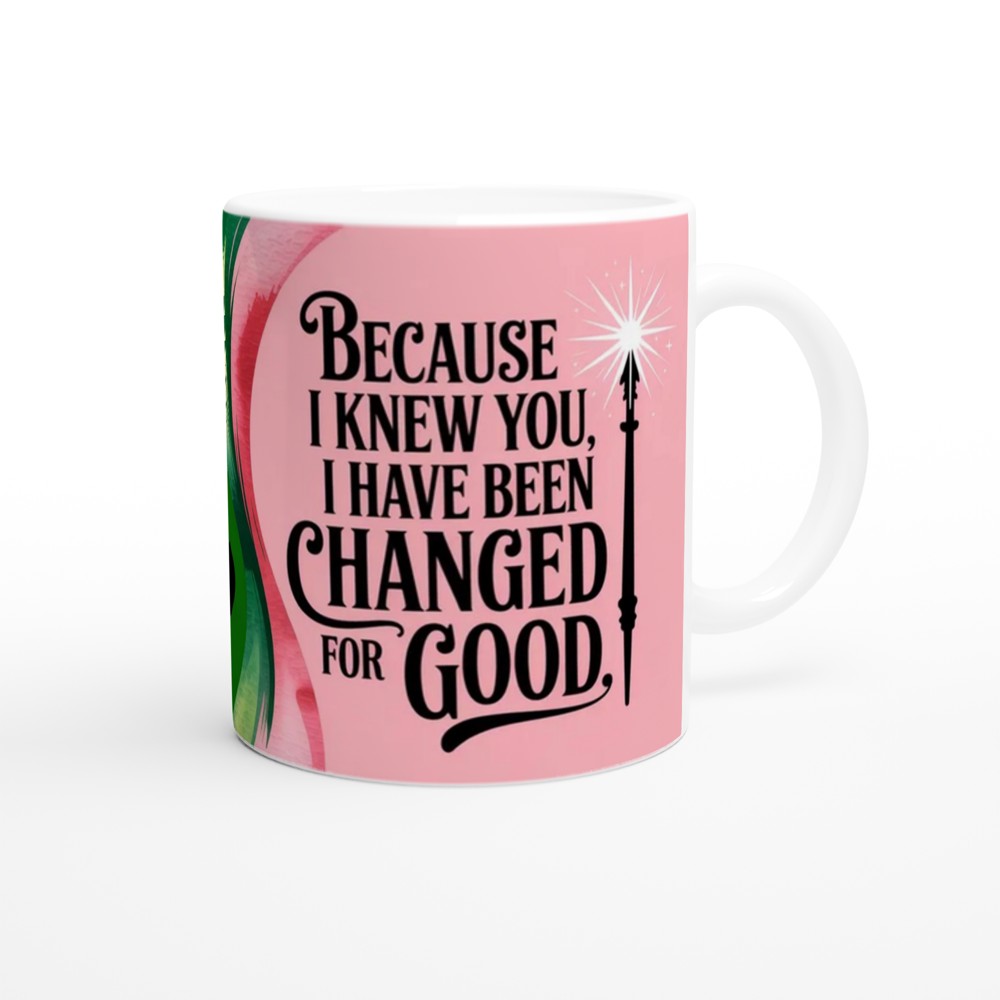 Wicked Mug | 'Changed For Good' Quote | Musical Theatre Gift | Best Friend Present | Emerald and Pink Theatre Lover Gift — view 12