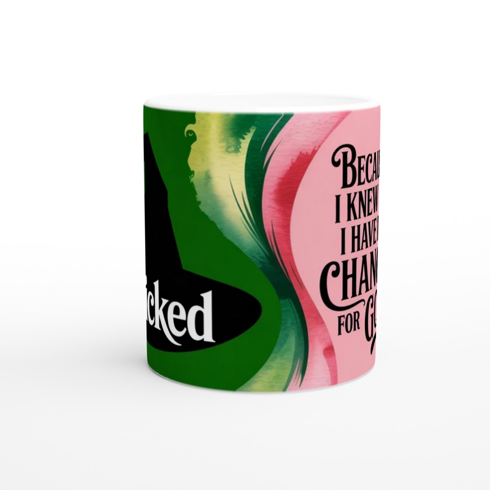 Wicked Mug | 'Changed For Good' Quote | Musical Theatre Gift | Best Friend Present | Emerald and Pink Theatre Lover Gift — view 11