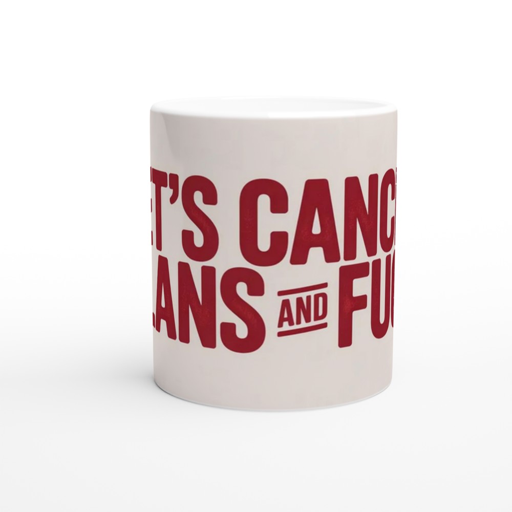 Funny Valentine Mug | Let's Cancel Plans and Fuck Quote | Rude Anniversary Gift for Husband or Wife | Cheeky Couple Mug Present — view 11