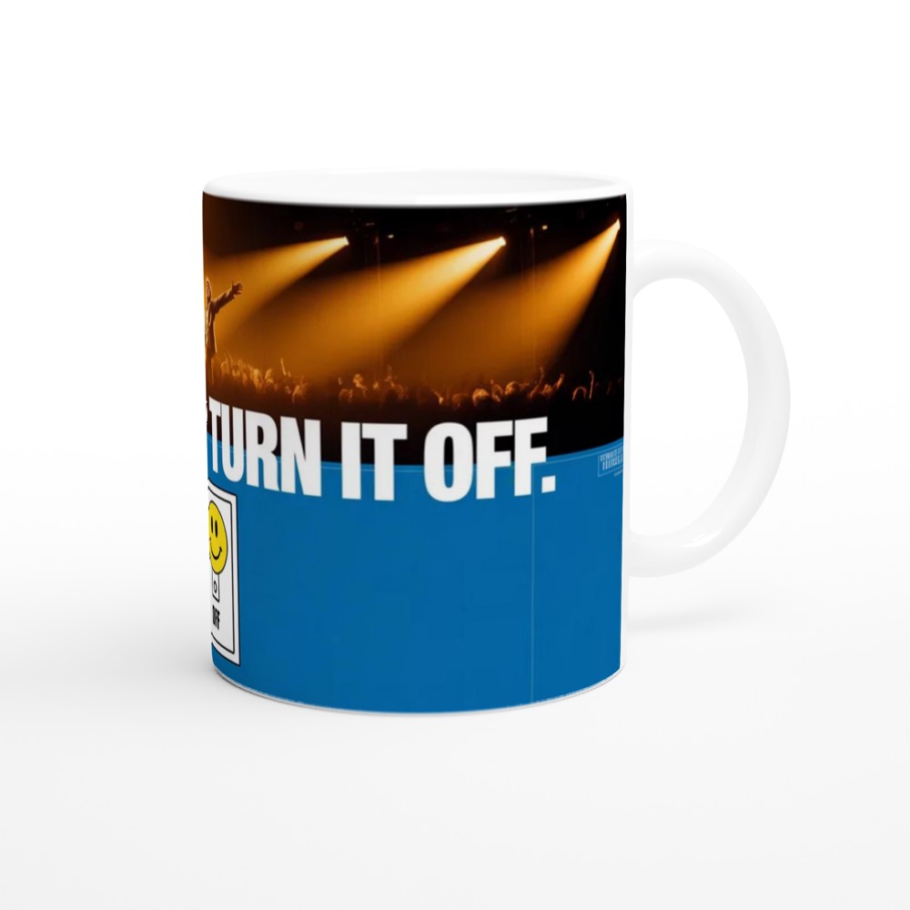 Sadness Turn It Off Smiley Switch Motivational Mug — view 12
