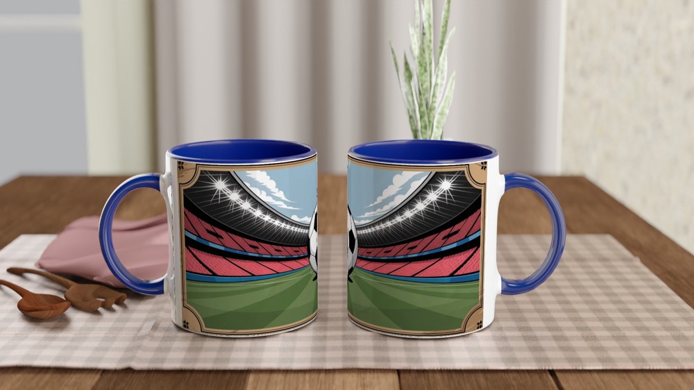 Retro Football Ticket Mug | Vintage Match Day Gift | Football Present for Dad, Husband, Best Friend | Sport Fan Mug — view 4