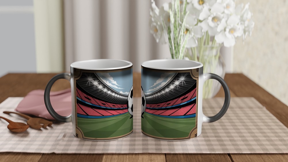 Retro Football Ticket Mug | Vintage Match Day Gift | Football Present for Dad, Husband, Best Friend | Sport Fan Mug — view 3
