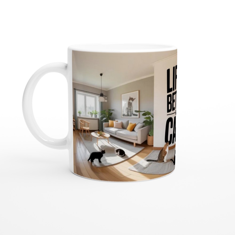 Life Is Better With Cats - Cat Lover Mug — view 10