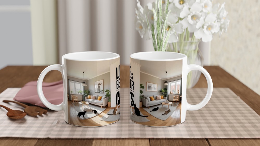 Life Is Better With Cats - Cat Lover Mug