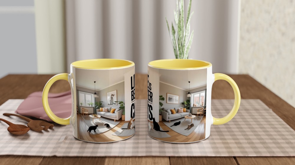 Life Is Better With Cats - Cat Lover Mug — view 8