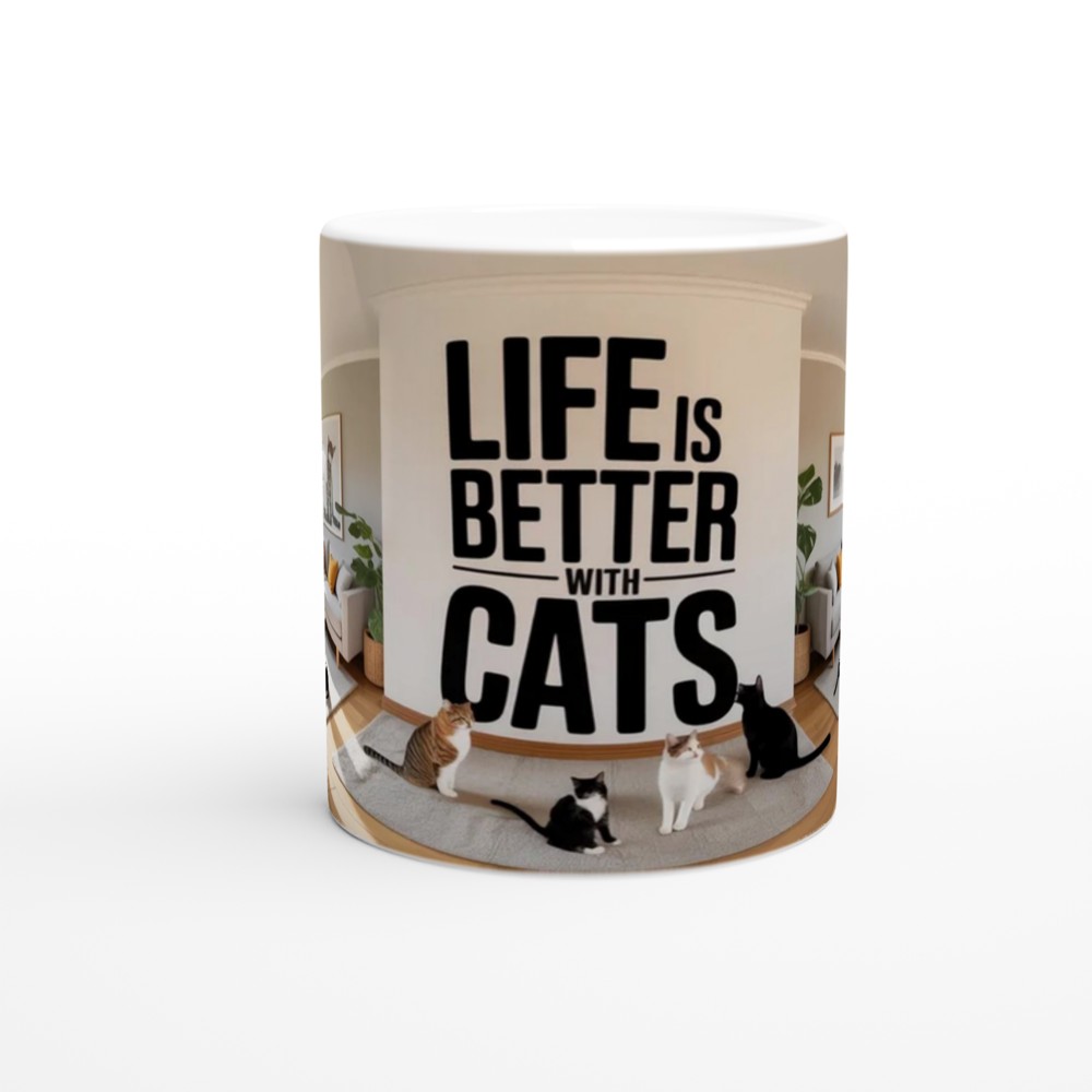 Life Is Better With Cats - Cat Lover Mug — view 11