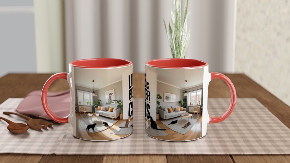 Life Is Better With Cats - Cat Lover Mug — view 7