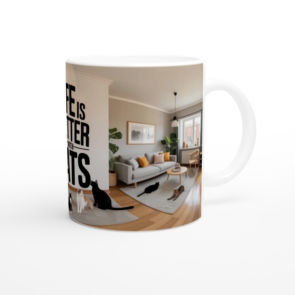 Life Is Better With Cats - Cat Lover Mug — view 12