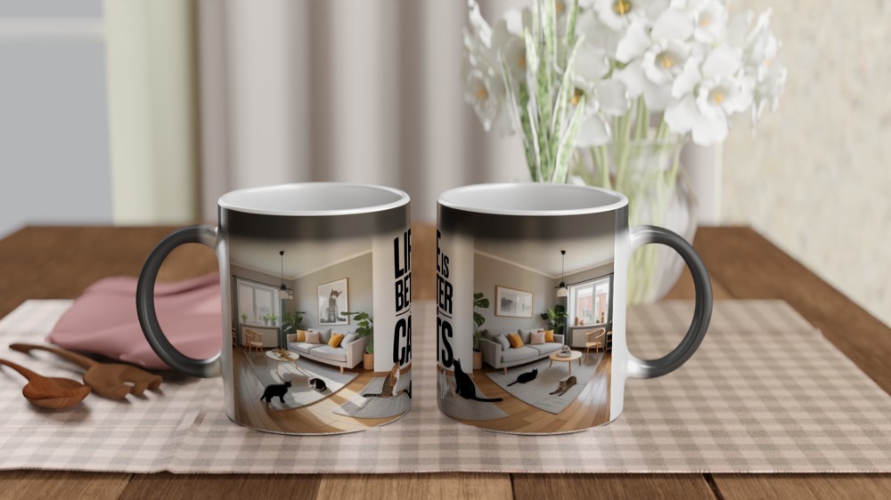 Life Is Better With Cats - Cat Lover Mug — view 3