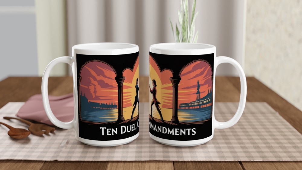 Hamilton Mug | Ten Duel Commandments Quote | Musical Theatre Gift | Birthday Present for Theatre Lover — view 2