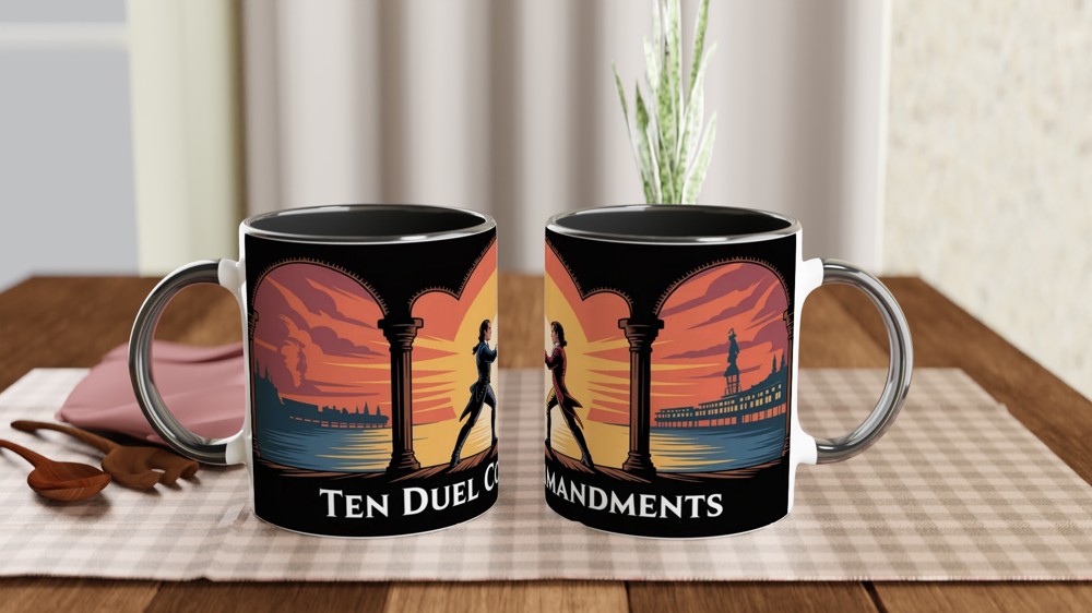 Hamilton Mug | Ten Duel Commandments Quote | Musical Theatre Gift | Birthday Present for Theatre Lover — view 9