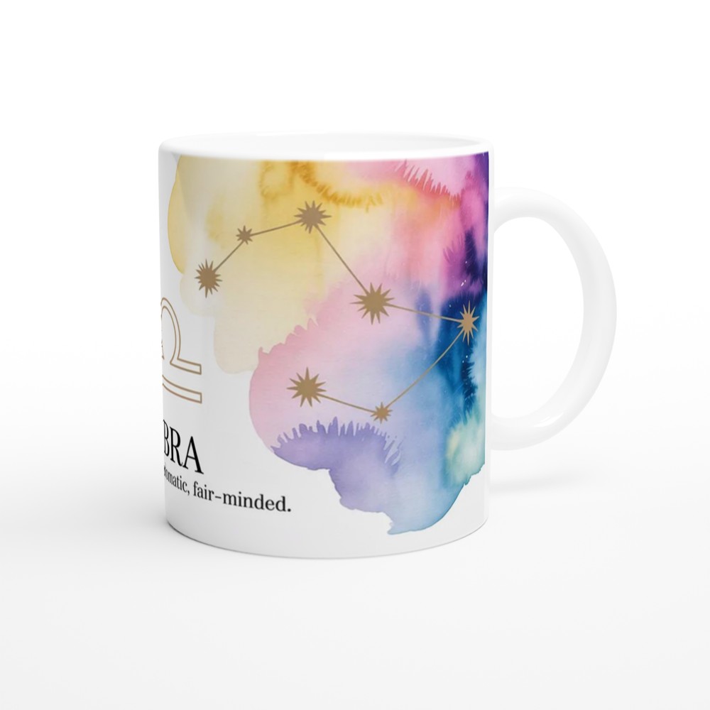 Libra Zodiac Mug | Celestial Astrology Gift | Birthday Present for Her and Him — view 12