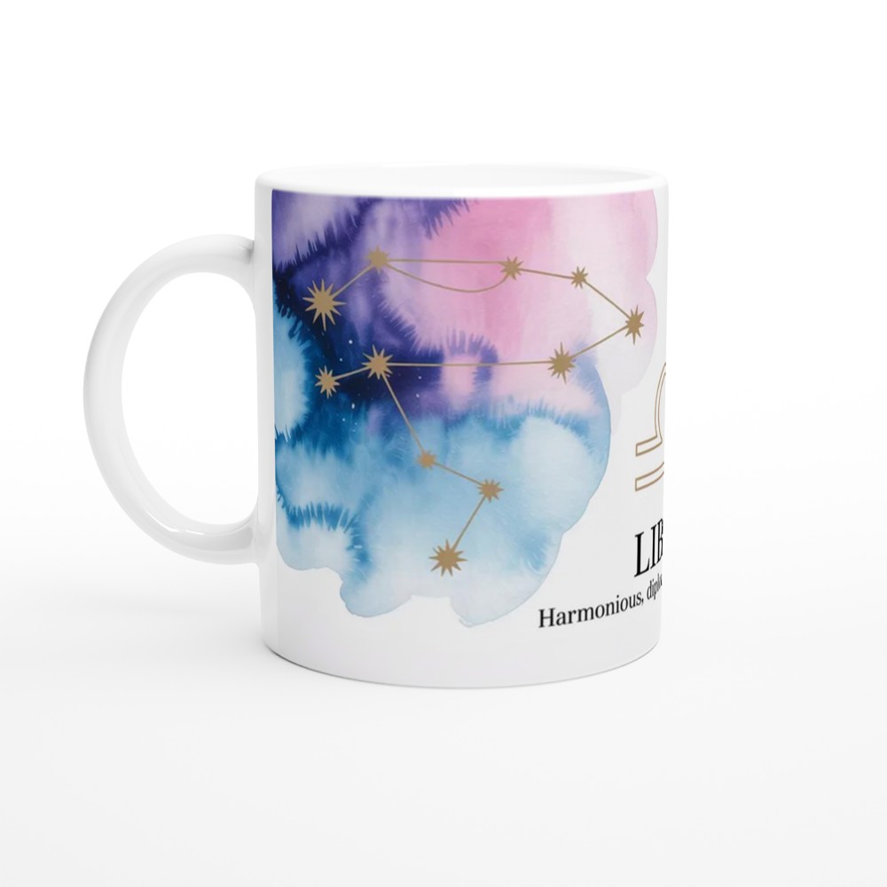 Libra Zodiac Mug | Celestial Astrology Gift | Birthday Present for Her and Him — view 10
