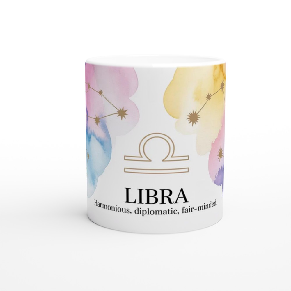 Libra Zodiac Mug | Celestial Astrology Gift | Birthday Present for Her and Him — view 11