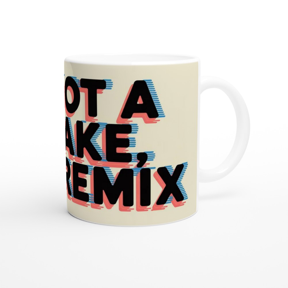 Positivity Mug | It's Not a Mistake It's a Remix | Fun Typography Gift | Birthday Present for Best Friend or Colleague — view 12