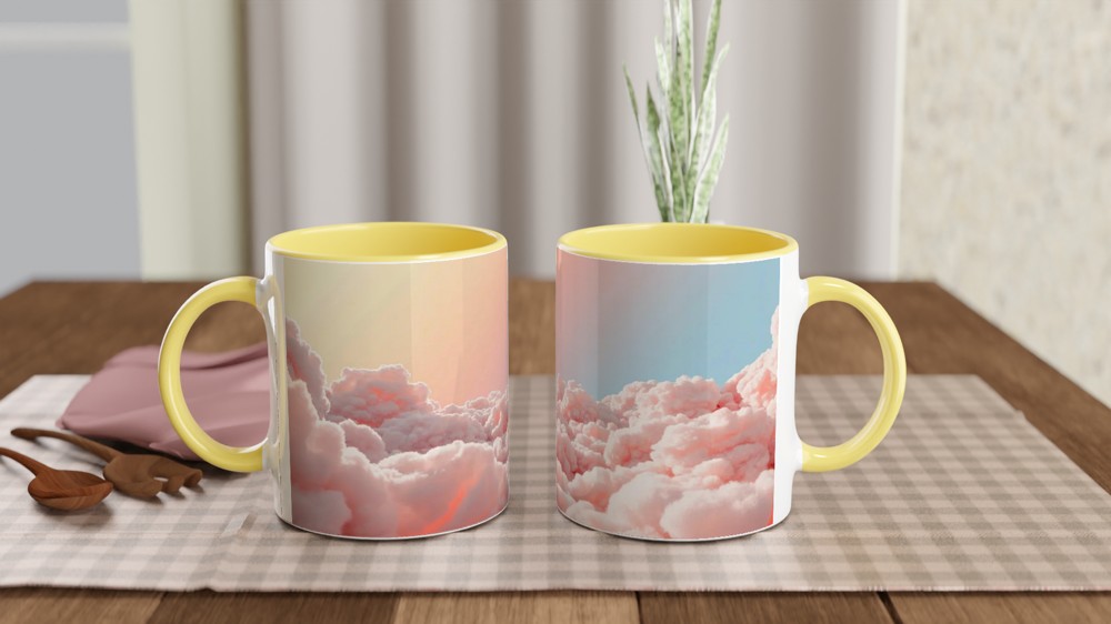 Sensory Friendly Zone Mug | Pastel Cloudscape Mental Health Gift | Calming Positivity Mug for Best Friend — view 8