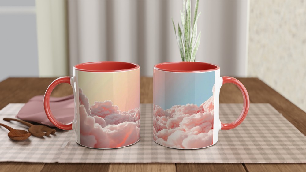 Sensory Friendly Zone Mug | Pastel Cloudscape Mental Health Gift | Calming Positivity Mug for Best Friend — view 7