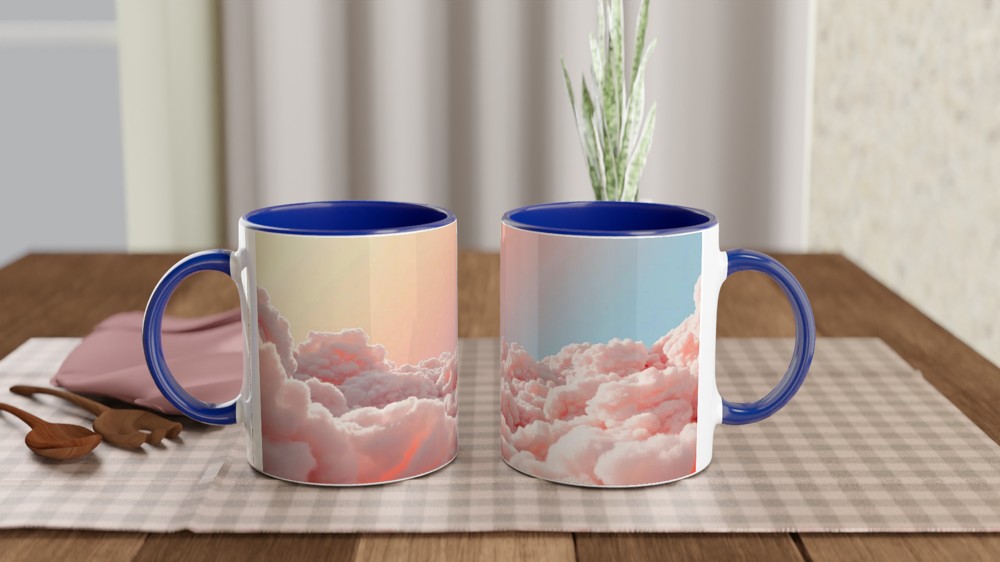 Sensory Friendly Zone Mug | Pastel Cloudscape Mental Health Gift | Calming Positivity Mug for Best Friend — view 4