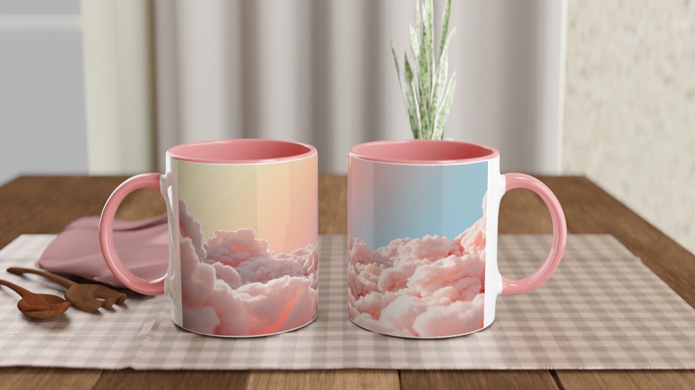 Sensory Friendly Zone Mug | Pastel Cloudscape Mental Health Gift | Calming Positivity Mug for Best Friend — view 6
