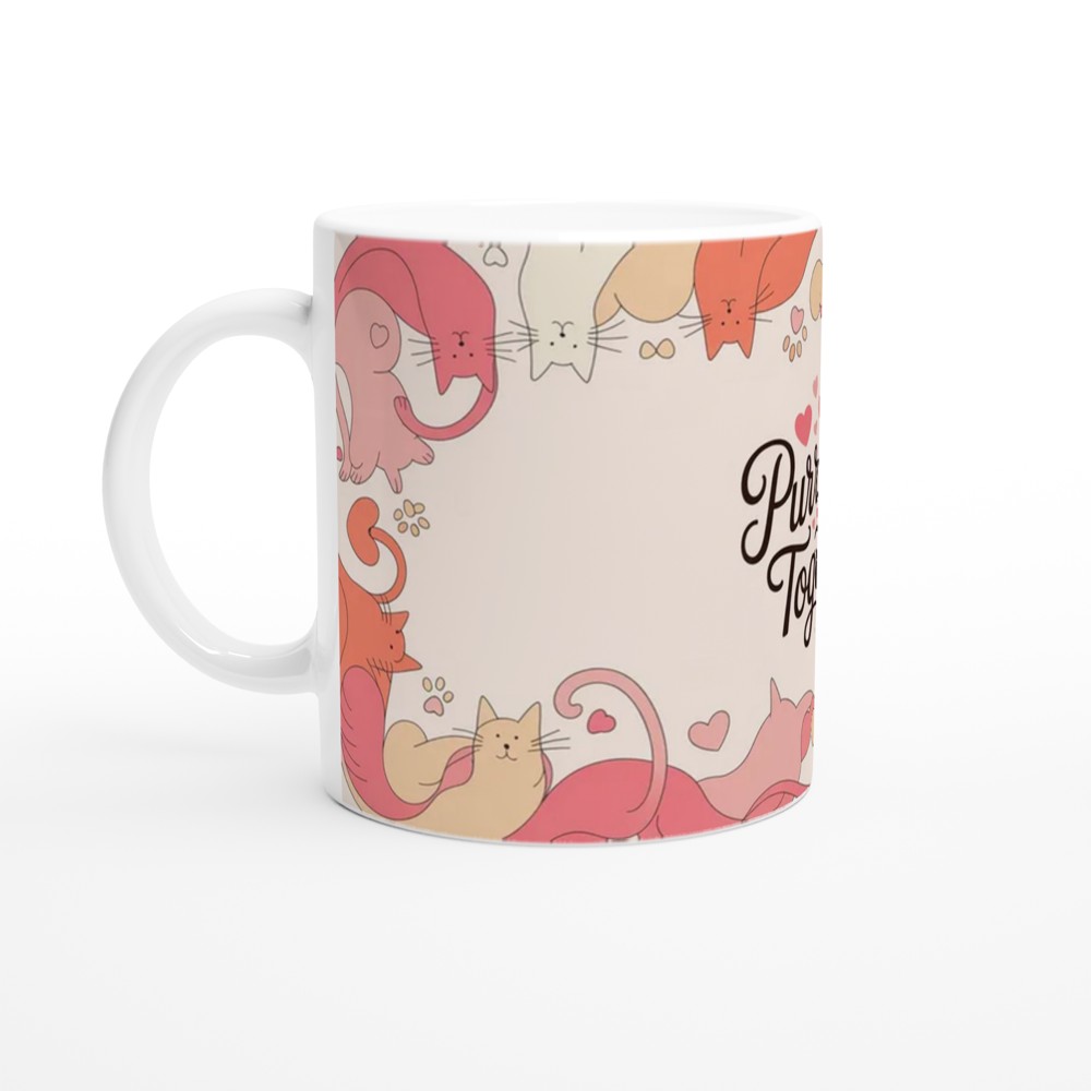 Purr-fect Together Mug | Cat Lover Valentine Gift | Anniversary Present for Couple | Cute Cat Mug for Her and Him — view 10