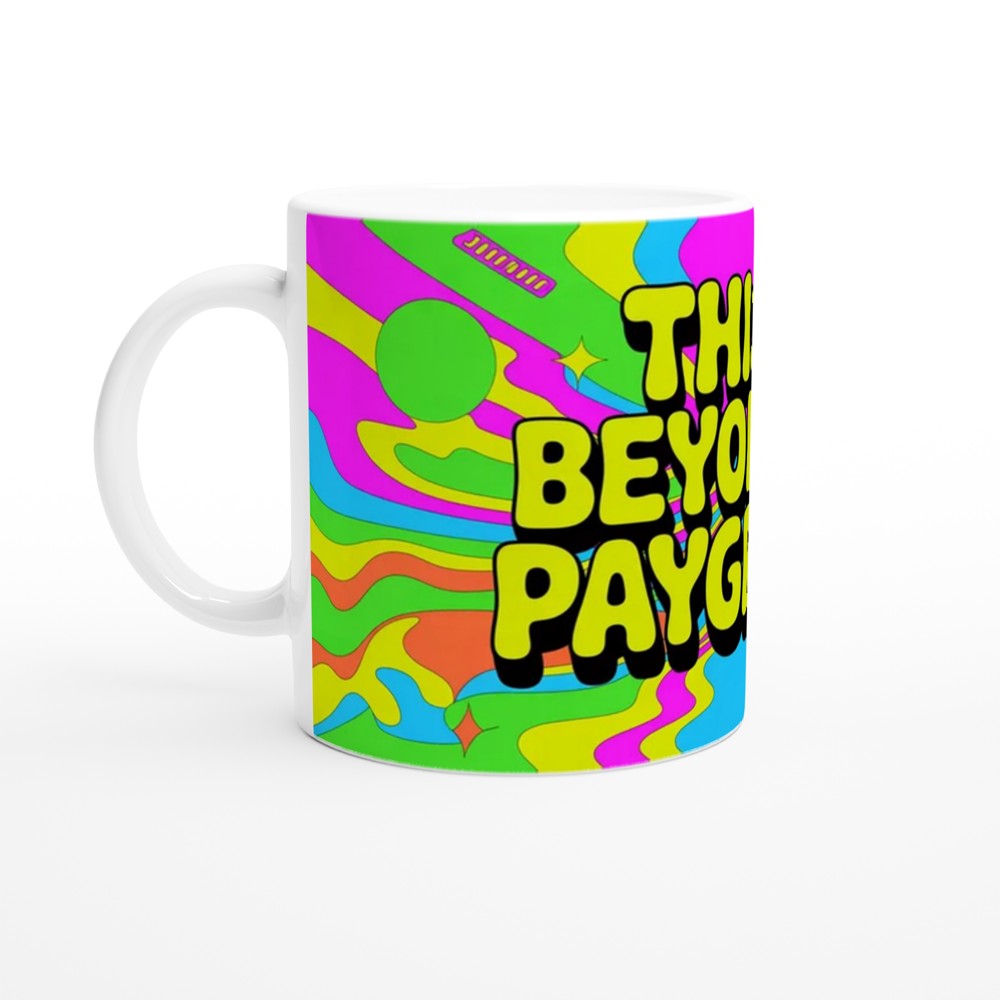 This Is Beyond My Paygrade Mug | Funny Office Gift for Colleagues | Sarcastic Leaving Present | Psychedelic Neon Coffee Mug — view 10
