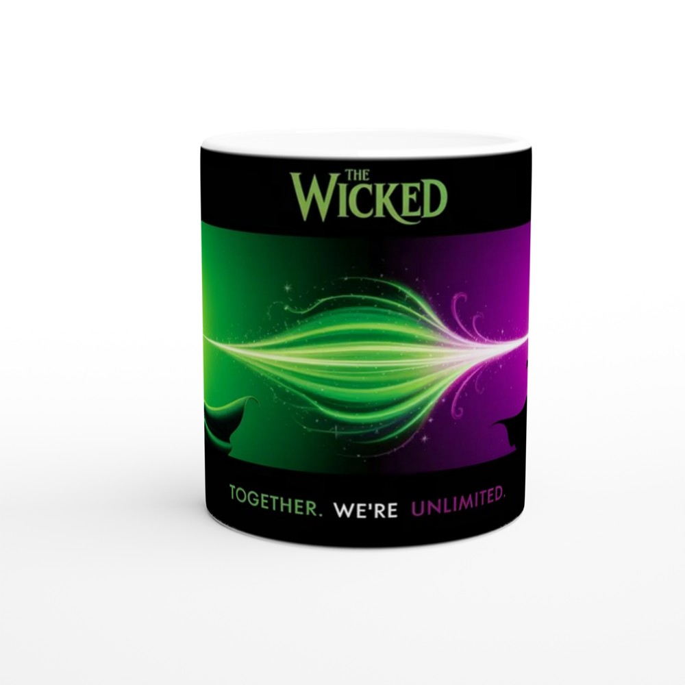 Wicked Mug | Elphaba and Glinda Silhouette | Musical Theatre Gift | Present for Best Friend — view 11