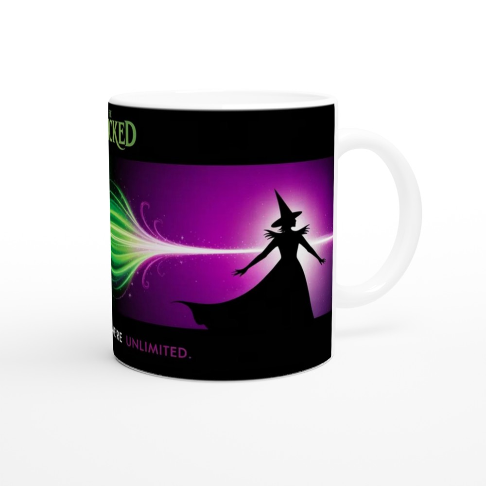 Wicked Mug | Elphaba and Glinda Silhouette | Musical Theatre Gift | Present for Best Friend — view 12