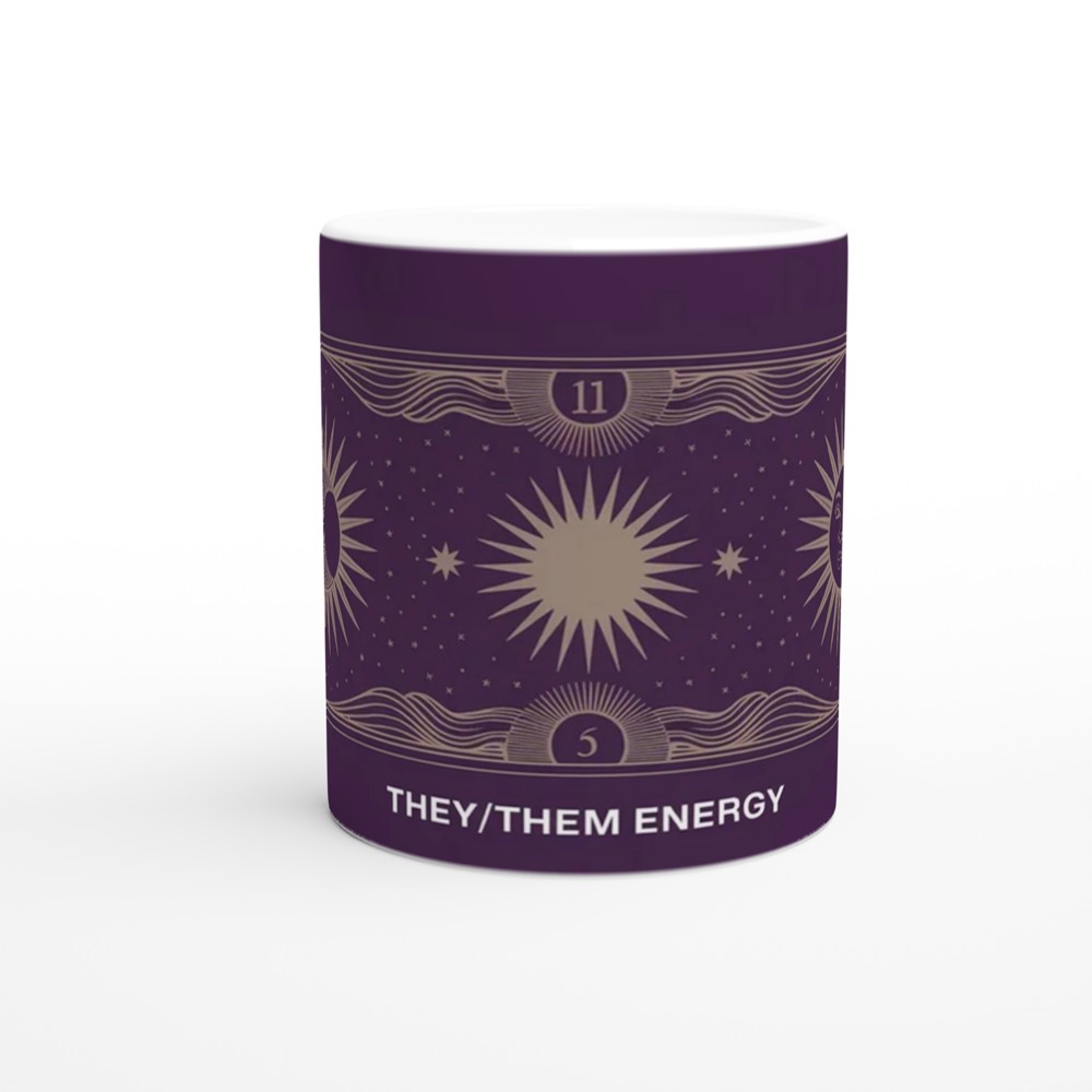 They Them Energy Mug | Celestial Tarot Card Gift | Non Binary Birthday Present | Queer Witchy Mug for Best Friend — view 11