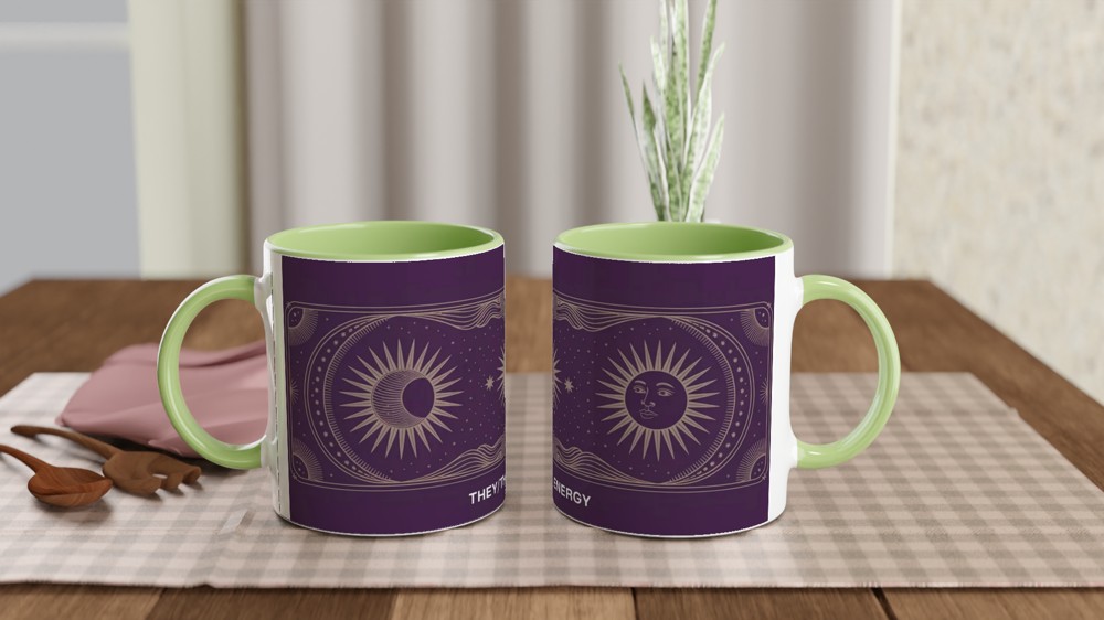 They Them Energy Mug | Celestial Tarot Card Gift | Non Binary Birthday Present | Queer Witchy Mug for Best Friend — view 5