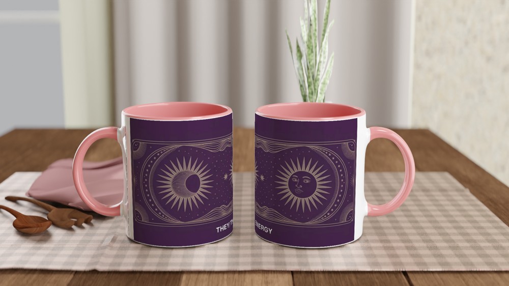 They Them Energy Mug | Celestial Tarot Card Gift | Non Binary Birthday Present | Queer Witchy Mug for Best Friend — view 6
