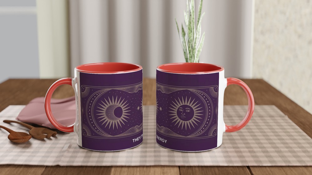 They Them Energy Mug | Celestial Tarot Card Gift | Non Binary Birthday Present | Queer Witchy Mug for Best Friend — view 7