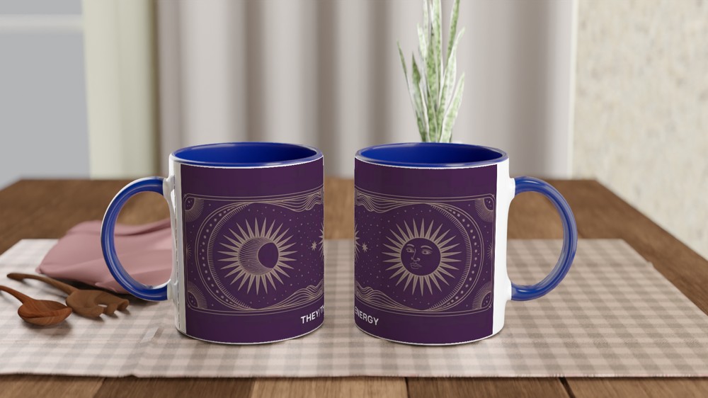 They Them Energy Mug | Celestial Tarot Card Gift | Non Binary Birthday Present | Queer Witchy Mug for Best Friend — view 4