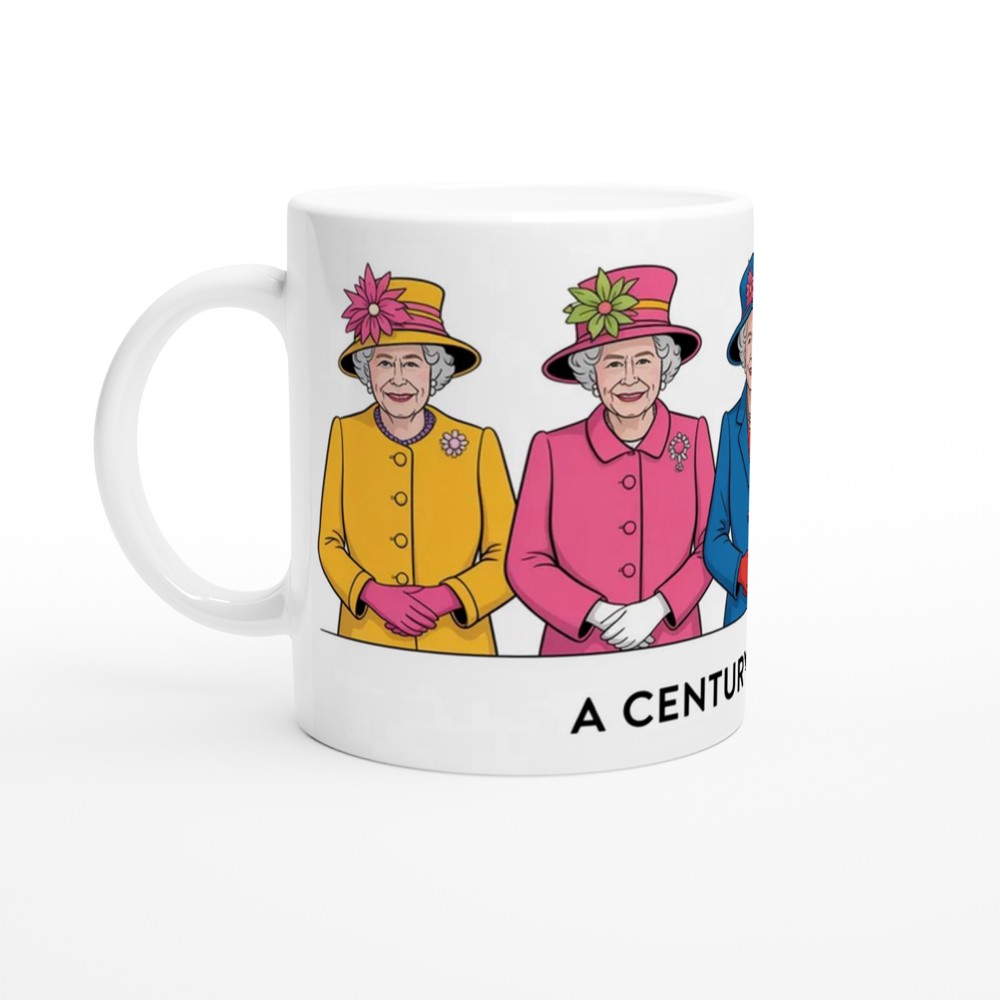 Queen Elizabeth Fashion Mug | A Century of Style Royal Coat Design | Gift for Mum, Her — view 10
