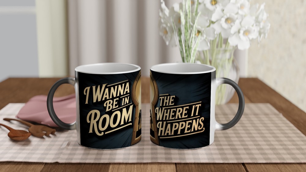 I Wanna Be In The Room Where It Happens Keyhole Mug — view 3