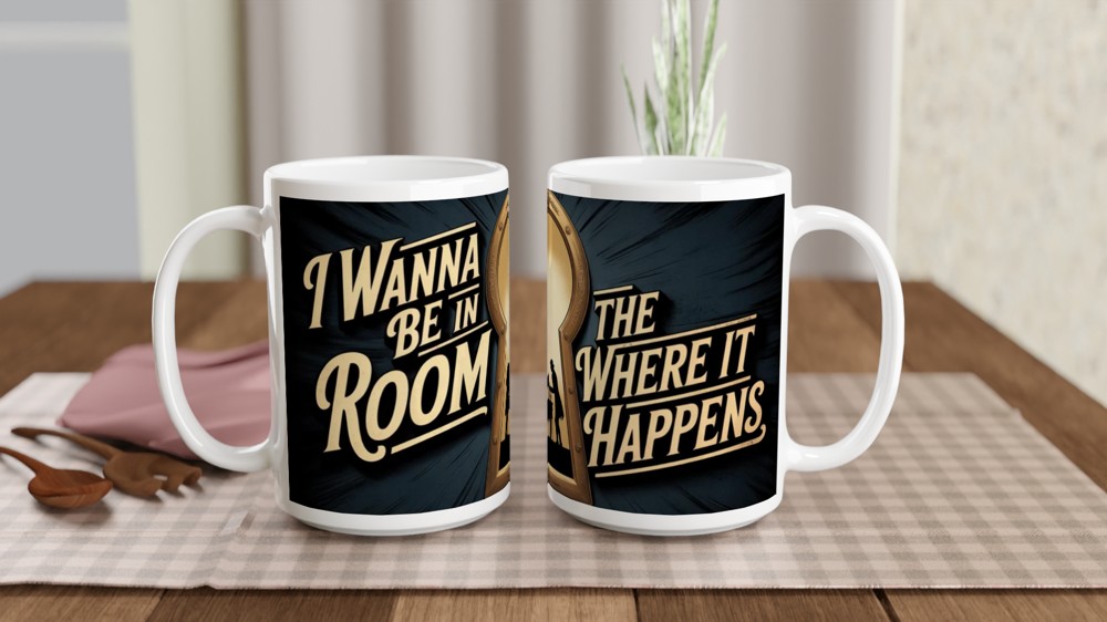 I Wanna Be In The Room Where It Happens Keyhole Mug — view 2