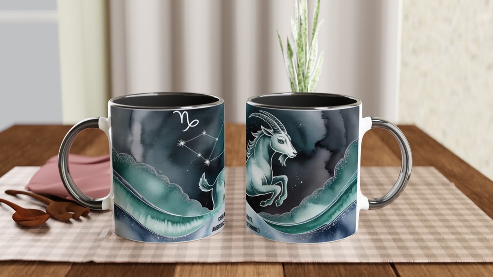 Capricorn Mug | Sea-Goat Zodiac Gift | Astrology Birthday Present for Her and Him — view 9