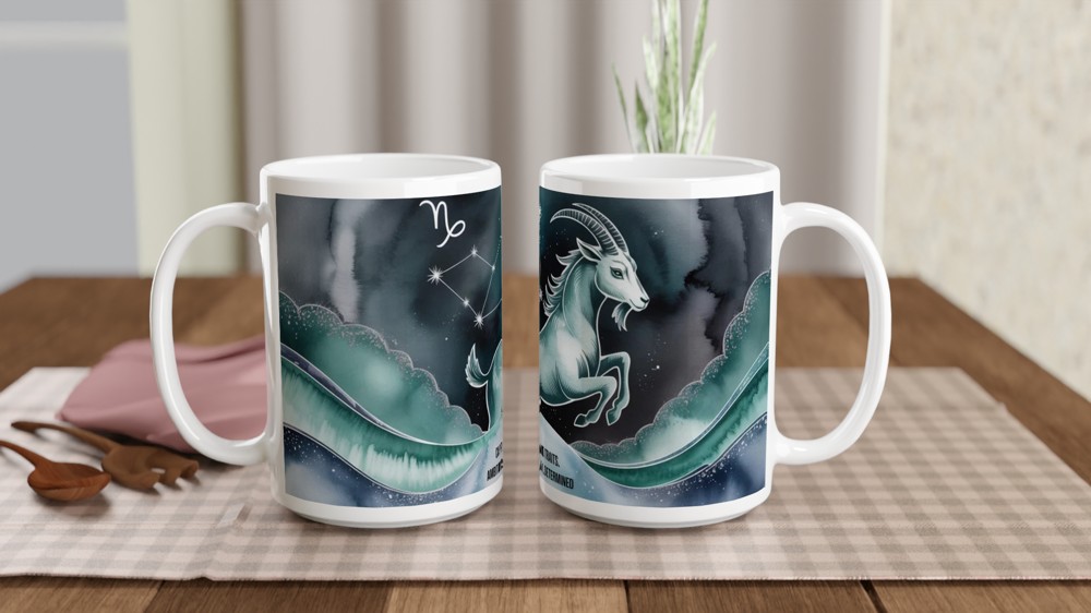 Capricorn Mug | Sea-Goat Zodiac Gift | Astrology Birthday Present for Her and Him — view 2