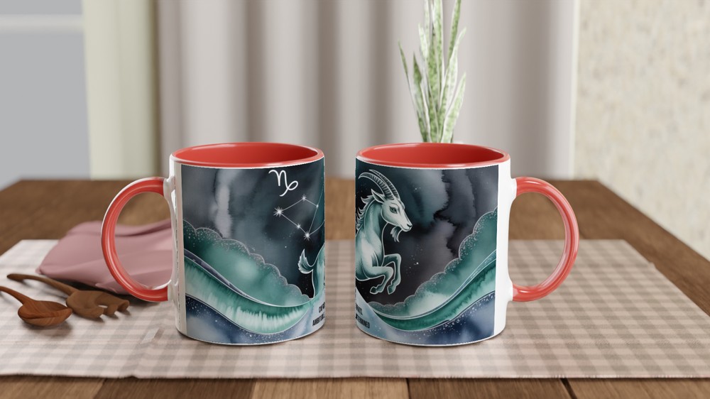 Capricorn Mug | Sea-Goat Zodiac Gift | Astrology Birthday Present for Her and Him — view 7