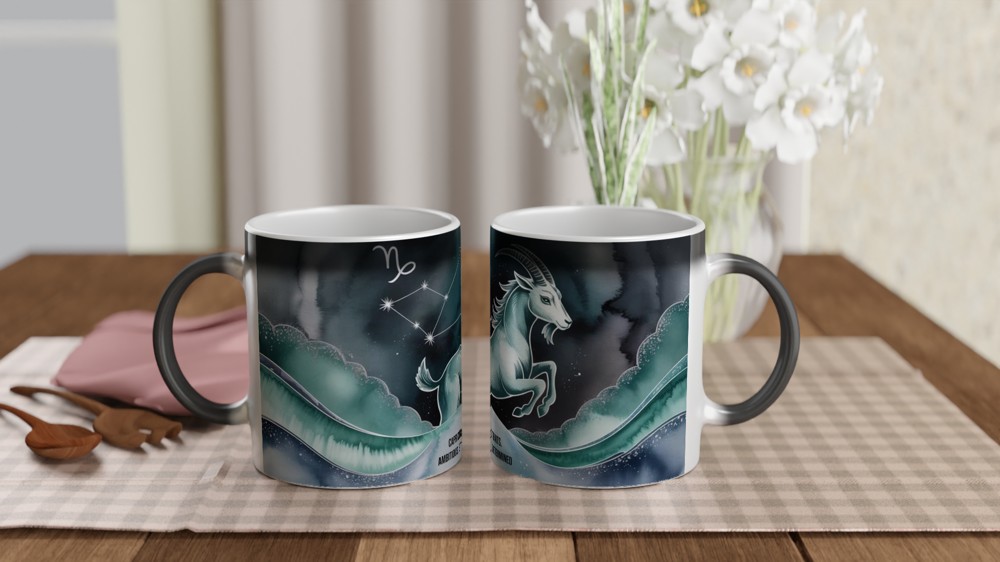 Capricorn Mug | Sea-Goat Zodiac Gift | Astrology Birthday Present for Her and Him — view 3