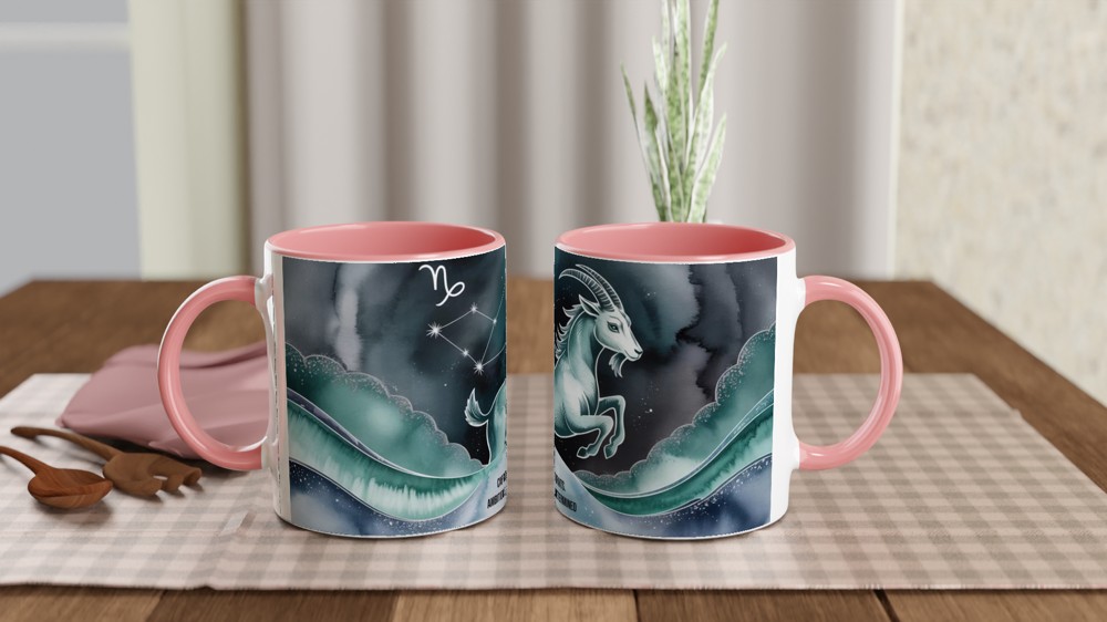 Capricorn Mug | Sea-Goat Zodiac Gift | Astrology Birthday Present for Her and Him — view 6