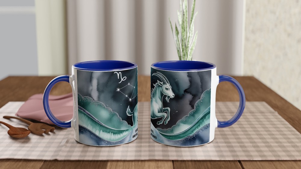 Capricorn Mug | Sea-Goat Zodiac Gift | Astrology Birthday Present for Her and Him — view 4